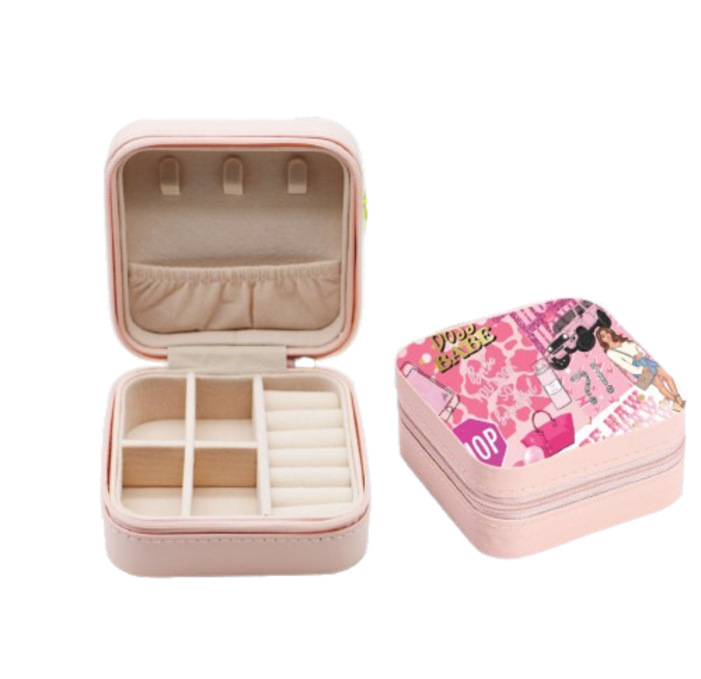 PINK COLLAGE JEWELRY CASE