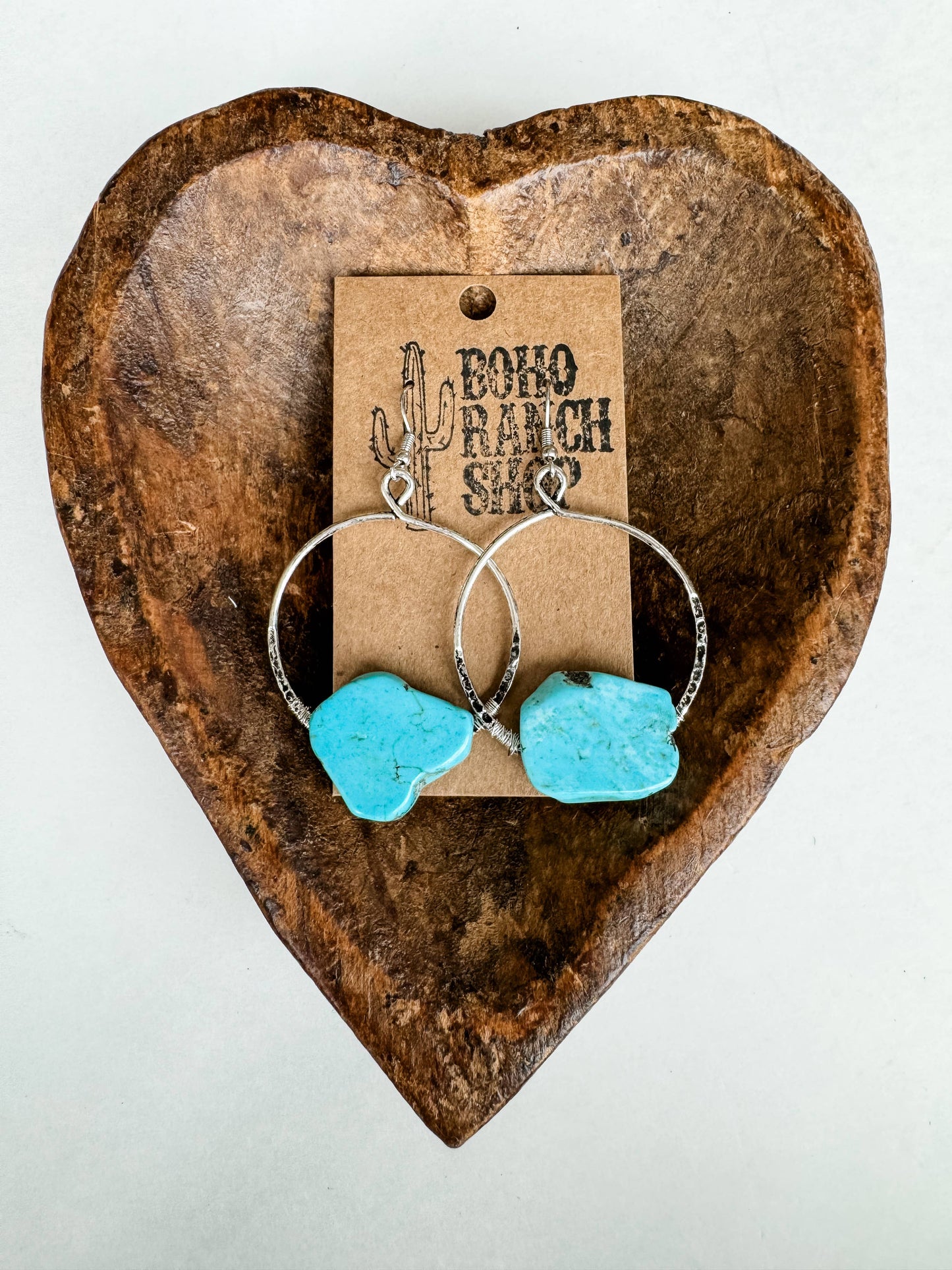 SLAB STONE EARRING