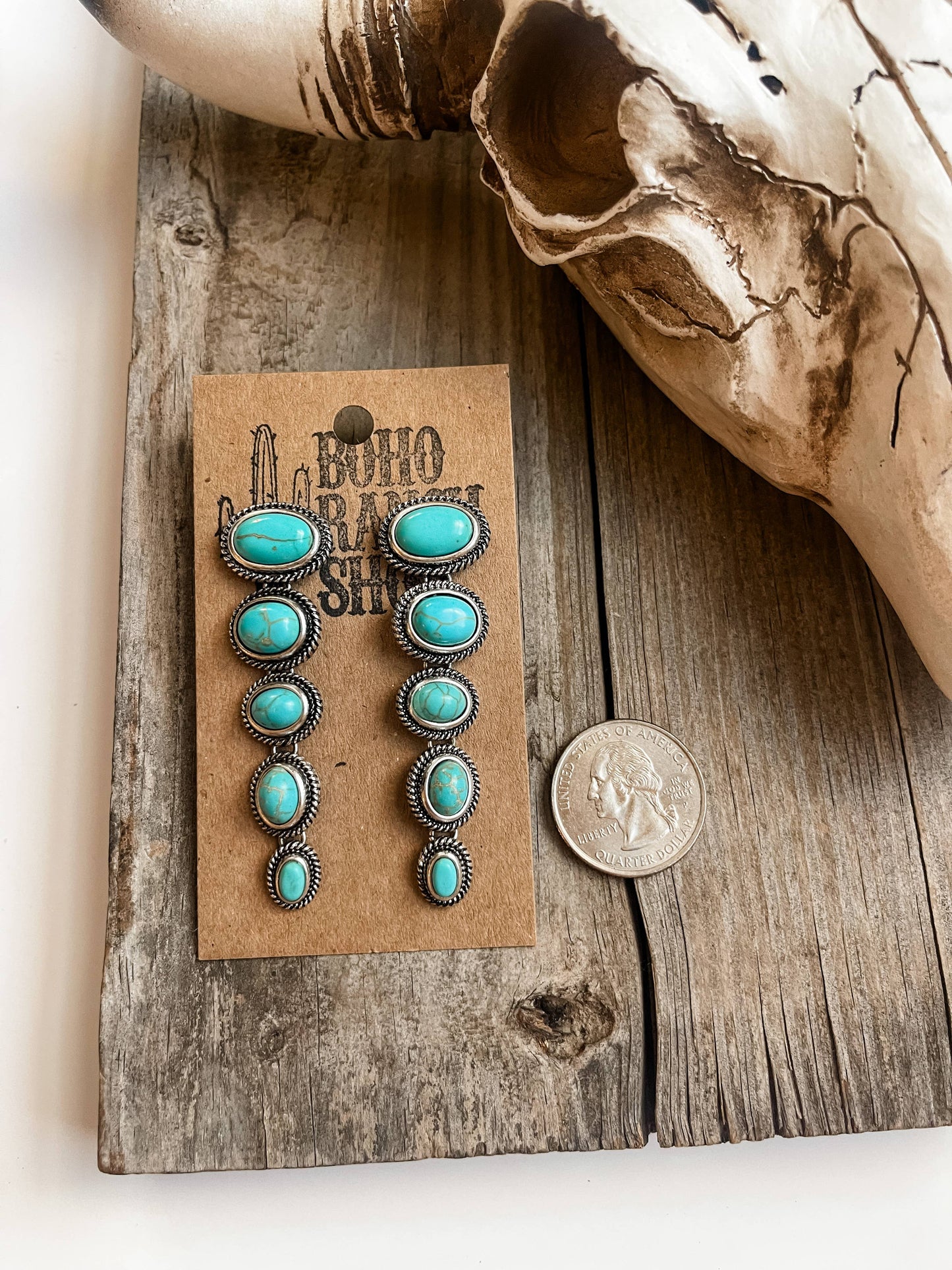 TURQUOISE DANGLE EARRINGS
