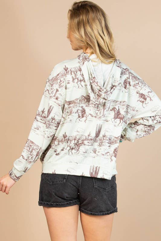 WILD WEST PRINT HOODIE