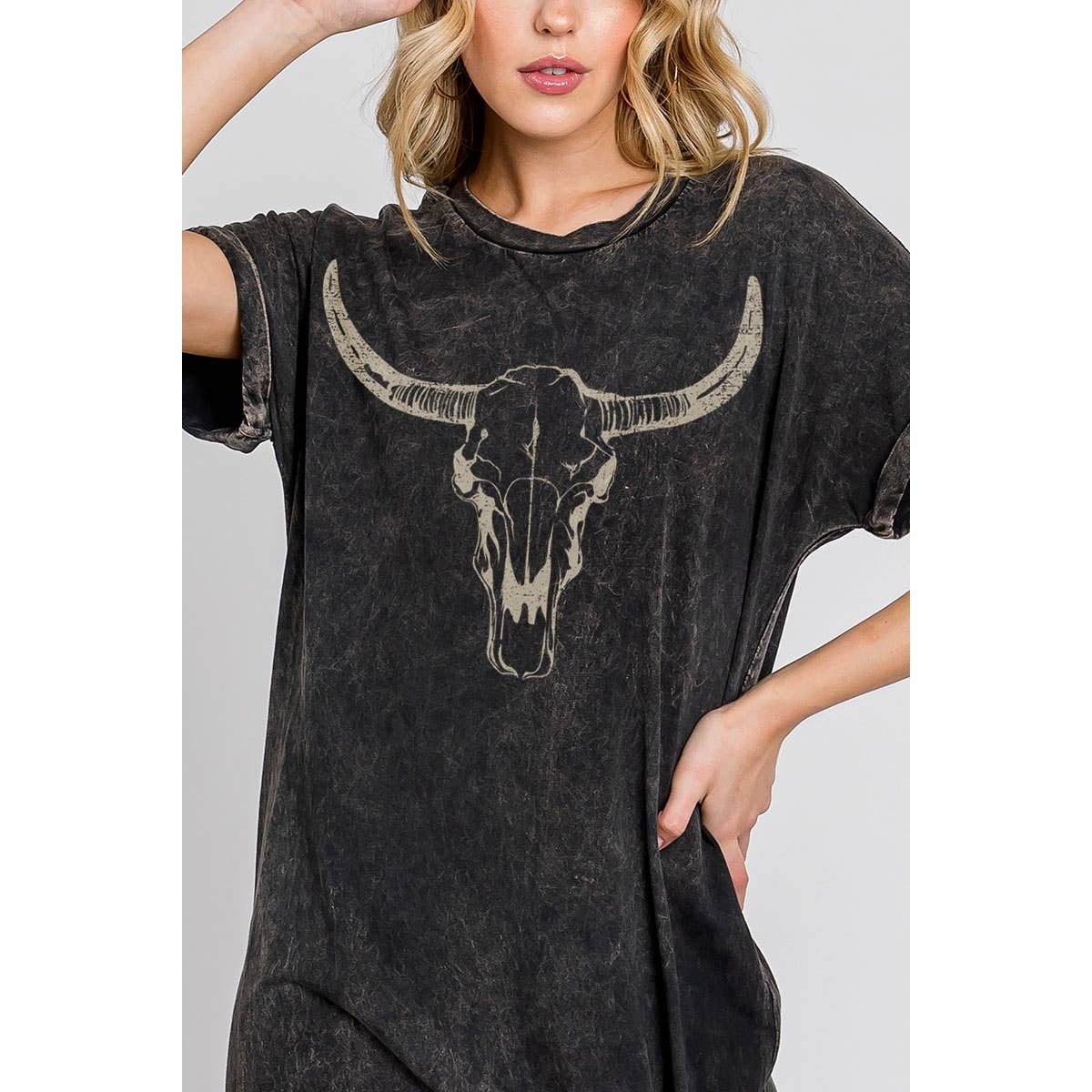 COW SKULL MINERAL GRAPHIC DRESS