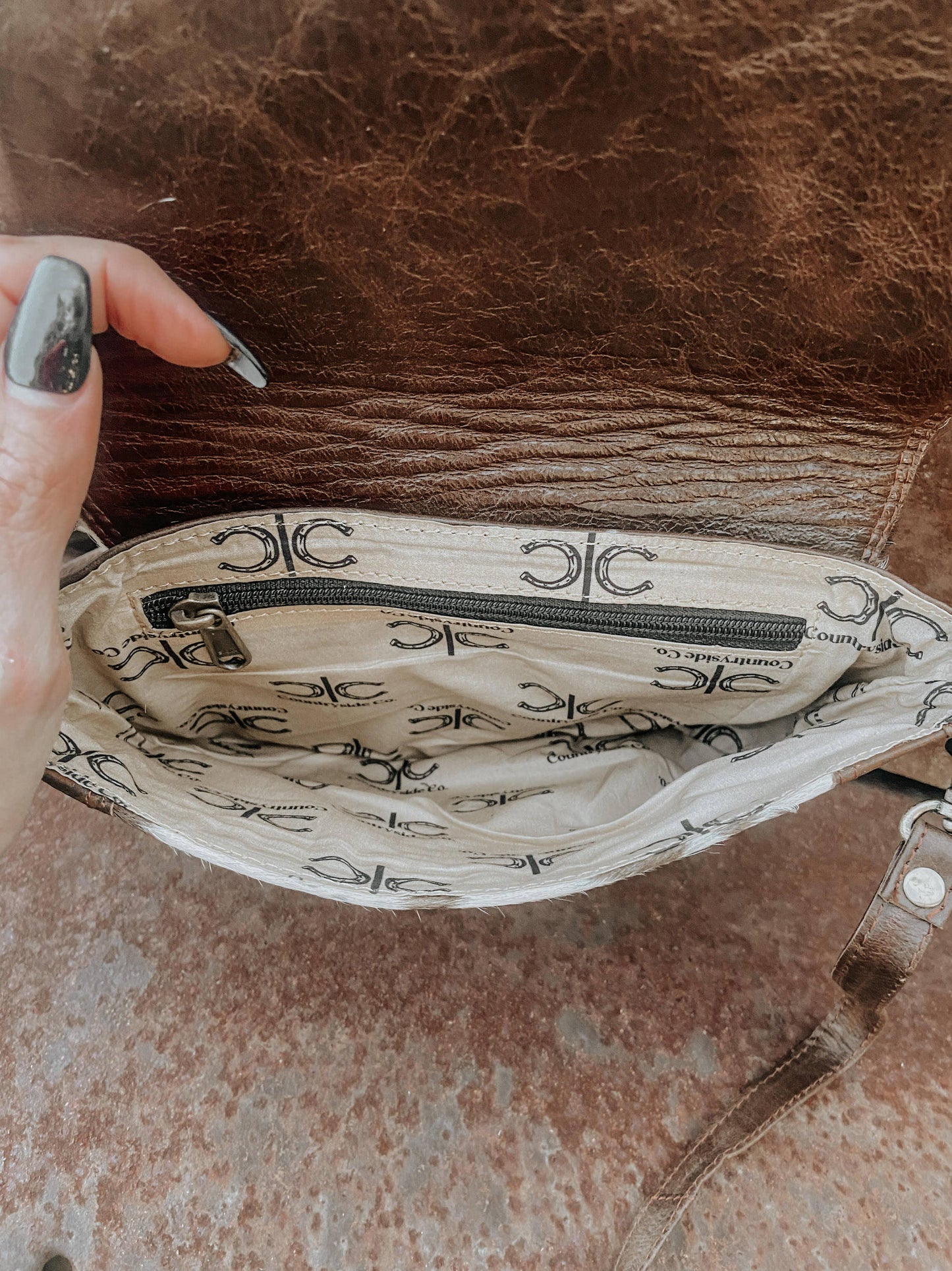 COWHIDE CROSSBODY