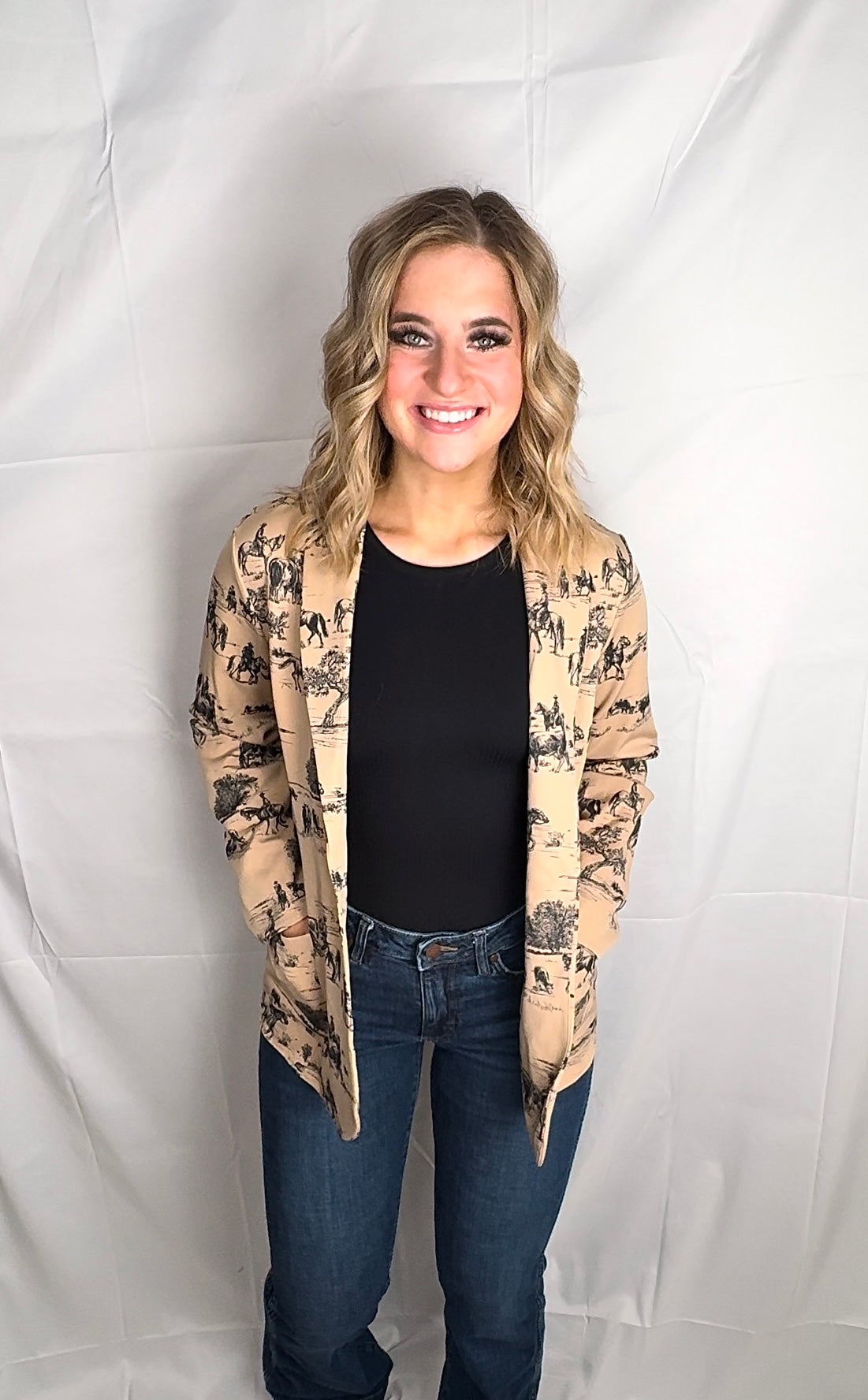 ISABEL WILD WEST PRINT BLAZER