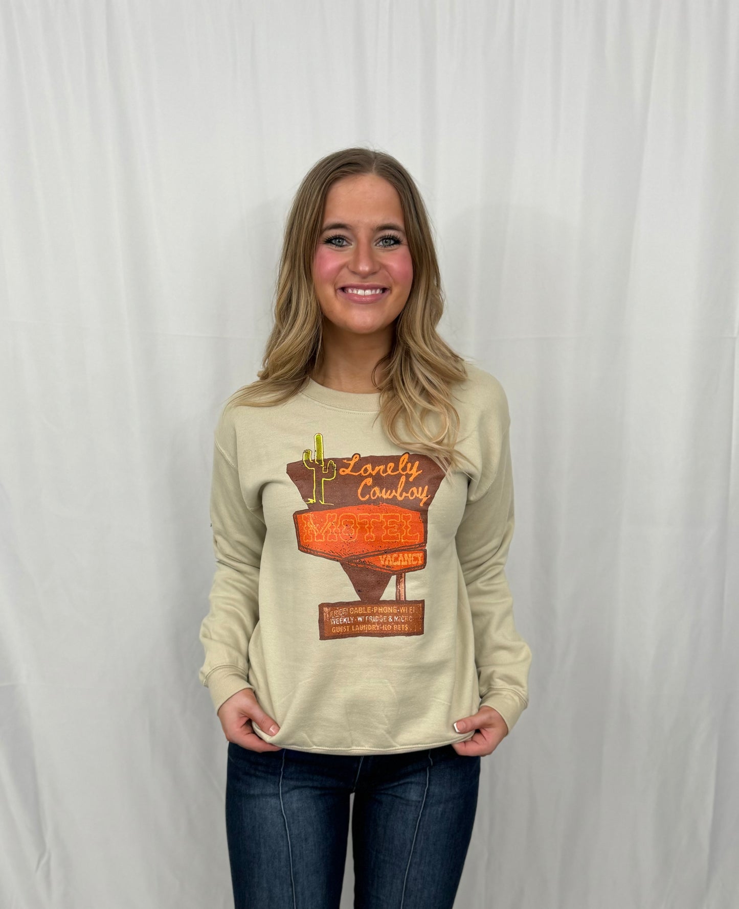 LONELY COWBOY MOTEL CREWNECK
