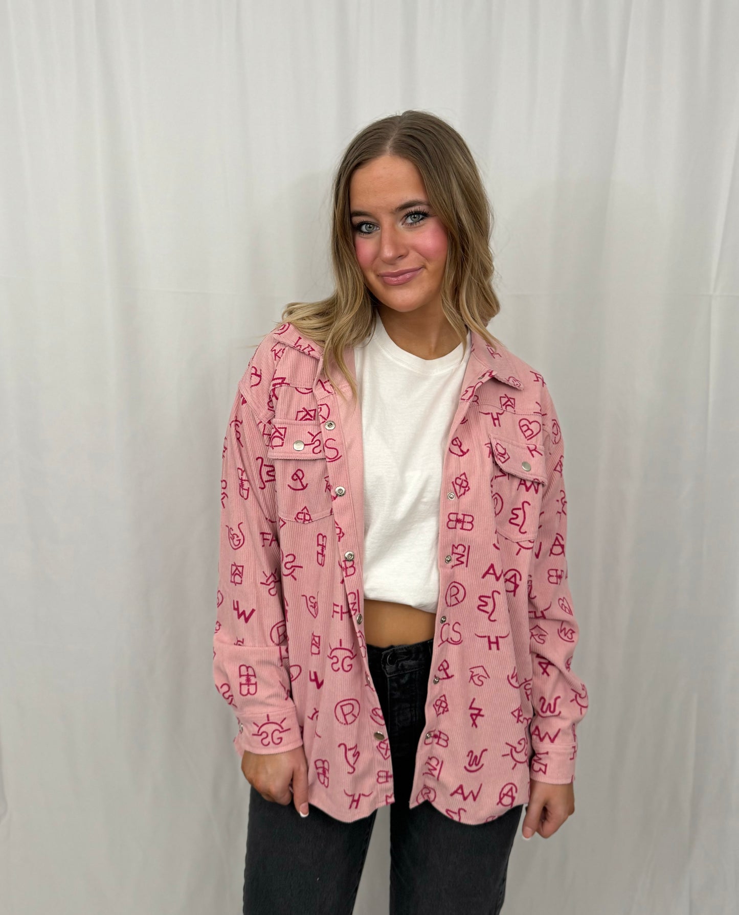 BRANDED CORDUROY SHACKET