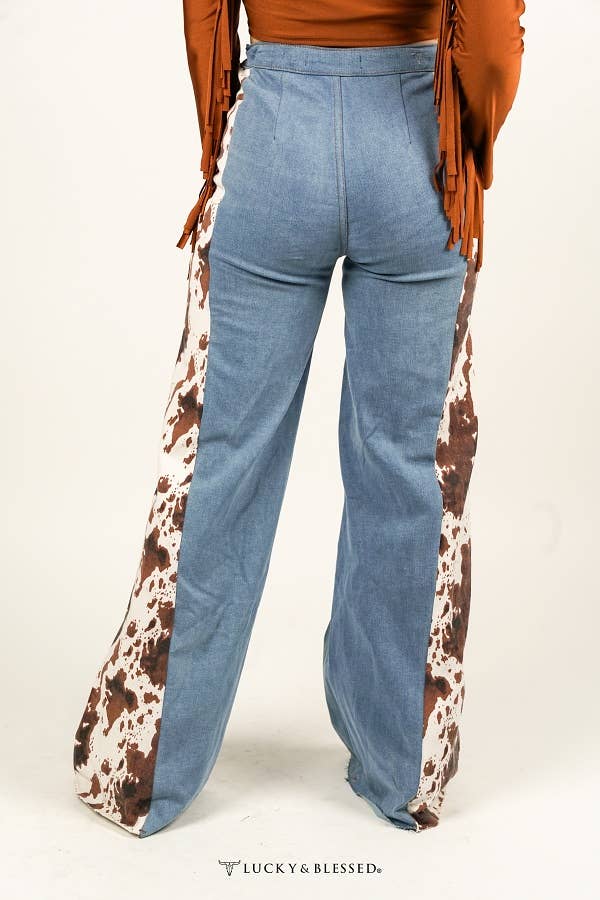 COW SIDE PANEL JEANS