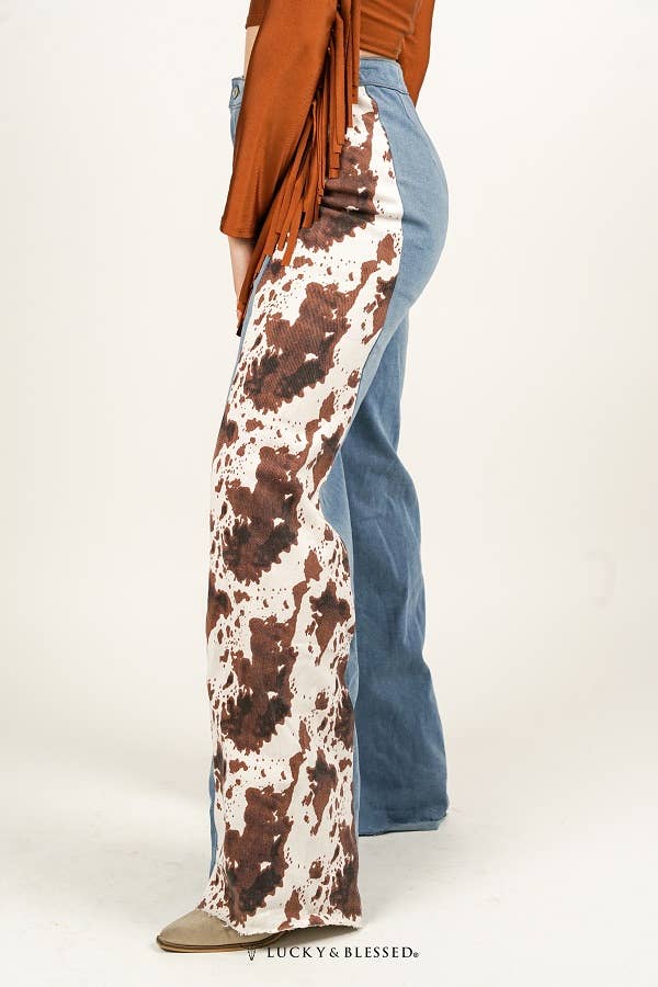 COW SIDE PANEL JEANS