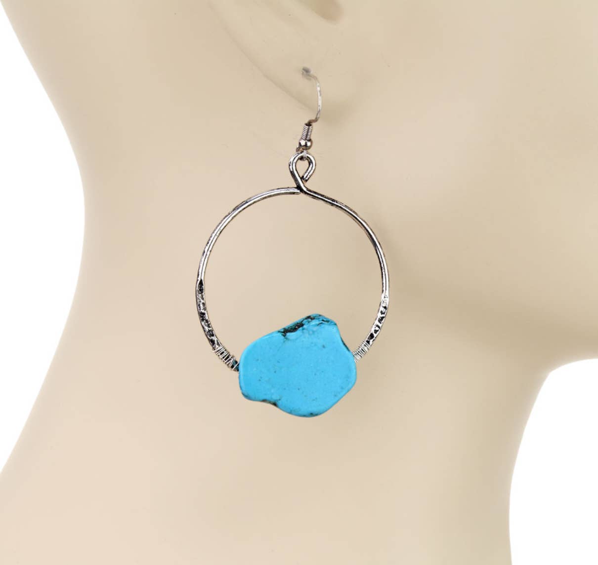SLAB STONE EARRING