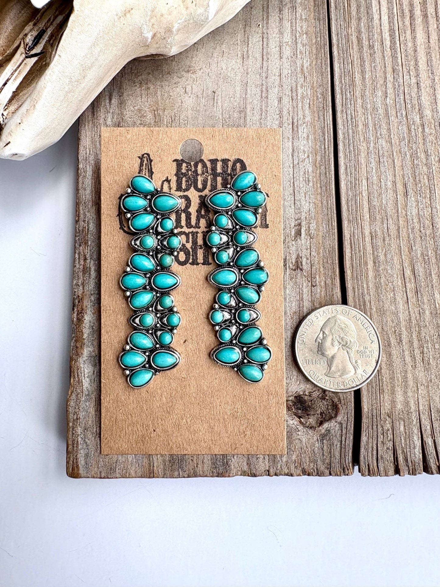 STONE DROP EARRINGS
