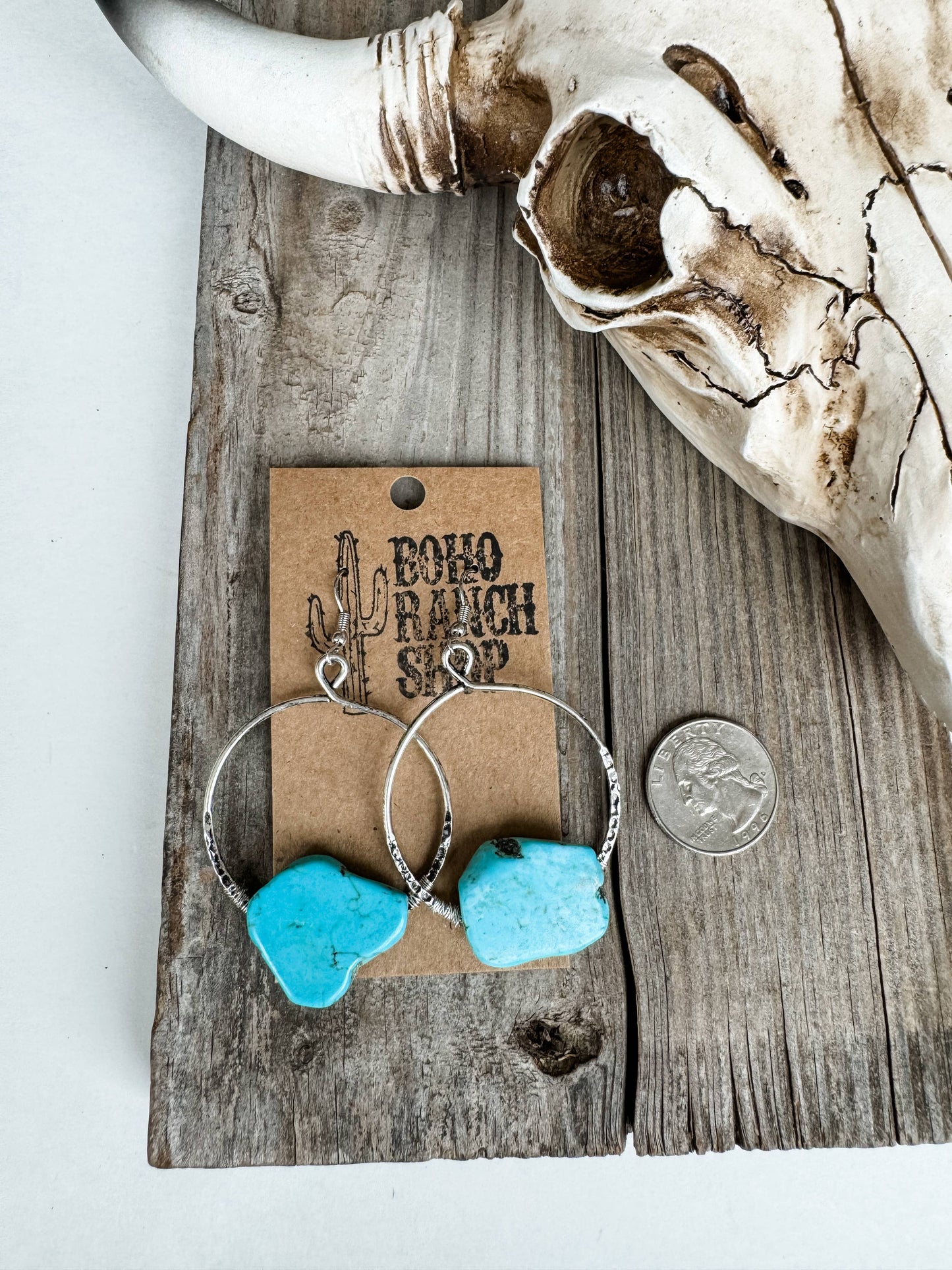 SLAB STONE EARRING
