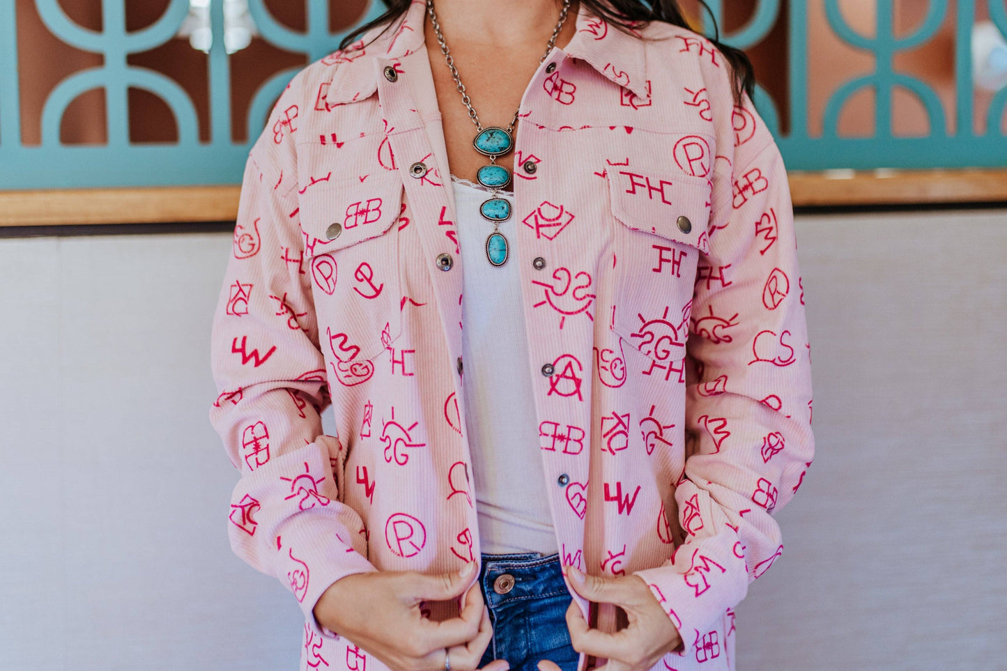 BRANDED CORDUROY SHACKET