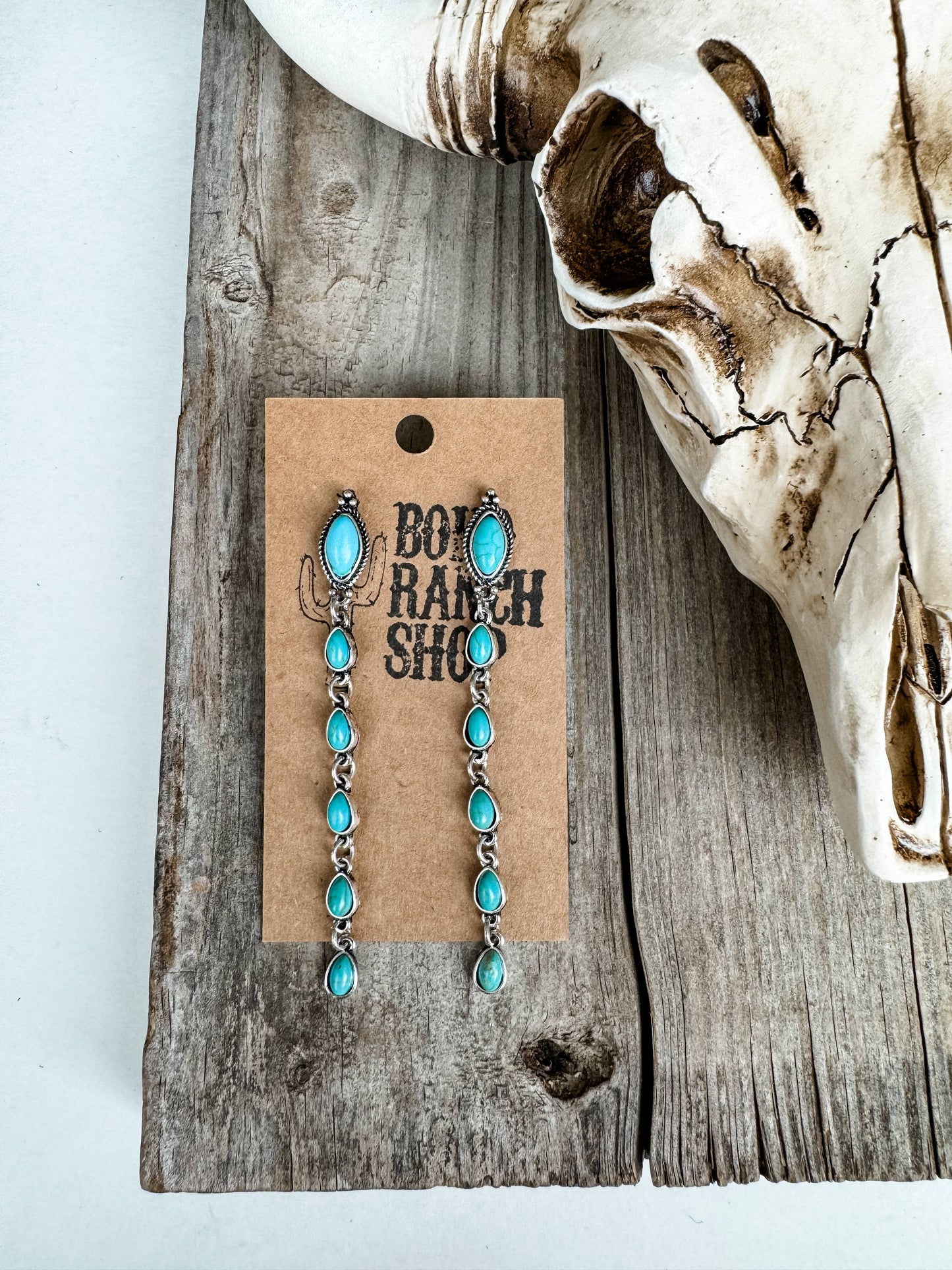 WESTERN SEMI STONE EARRINGS