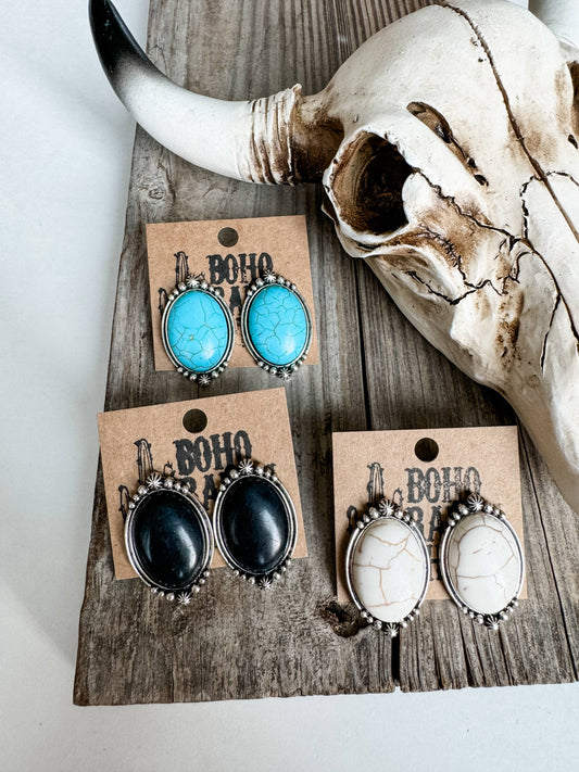 OVAL EARRING STUDS