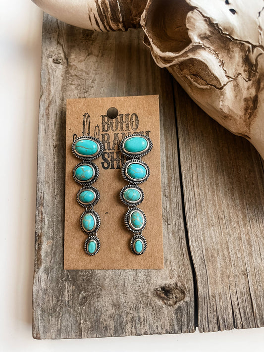 TURQUOISE DANGLE EARRINGS