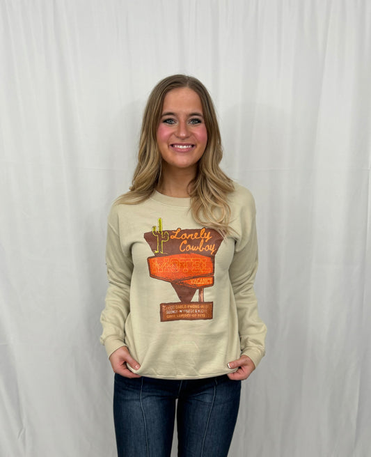 LONELY COWBOY MOTEL CREWNECK
