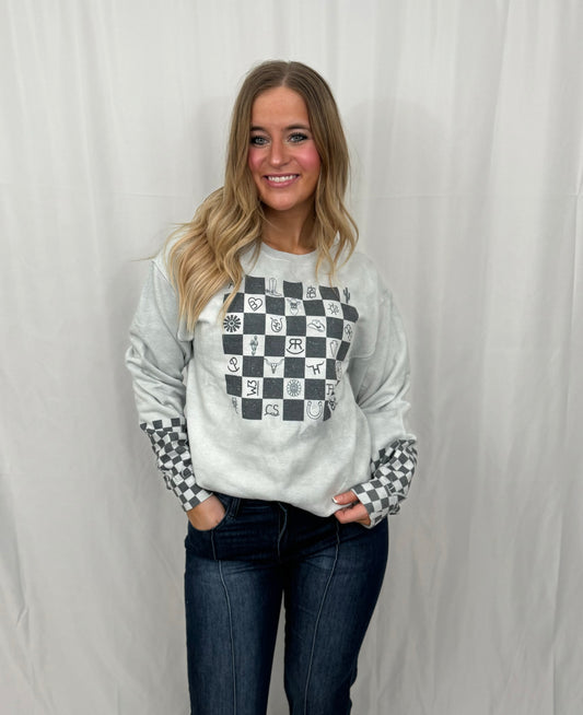 WESTERN SYMBOLS CHECKERED SHIRT
