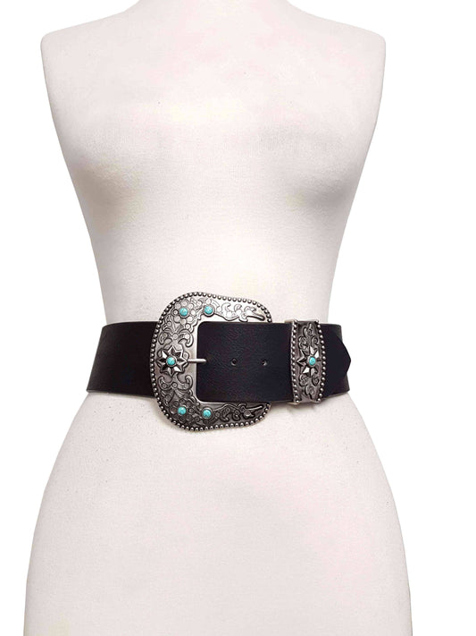 WIDE WIDTH TURQUOISE BELT